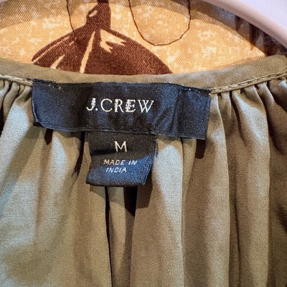 J. Crew Cotton poplin tie-sleeve button-front romper women’s M - Picture 8 of 14